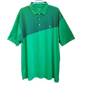 Masters Tech Green Golf Polo‎ Shirt Performance UPF30 Lightweight XXL EUC